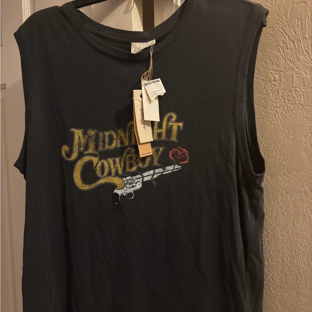 White Crow Black Graphic Tank